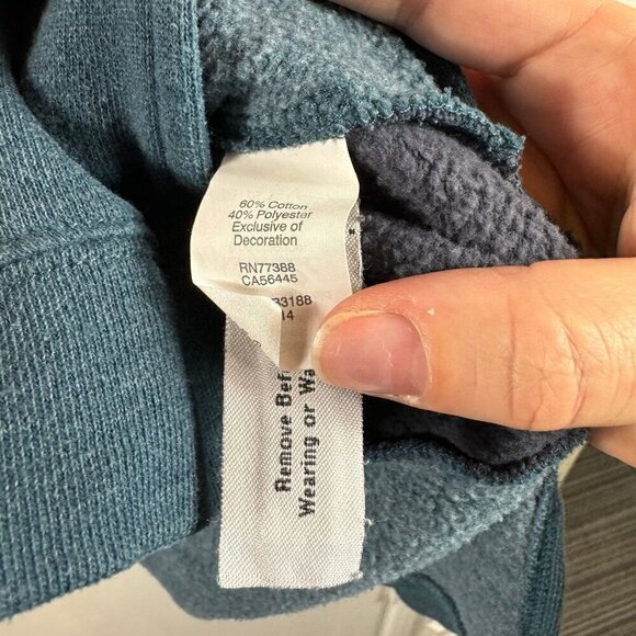 Madewell Colorblock Hoodie Sweatshirt | Split Hem, Oversized Fit, Cotton Blend - Picture 9 of 12